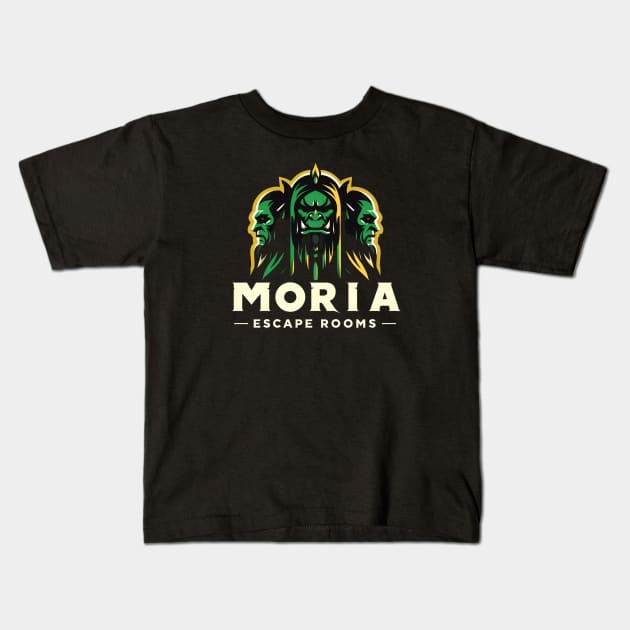 Moria Escape Rooms - Orcs - Logo - Fantasy Kids T-Shirt by Fenay-Designs